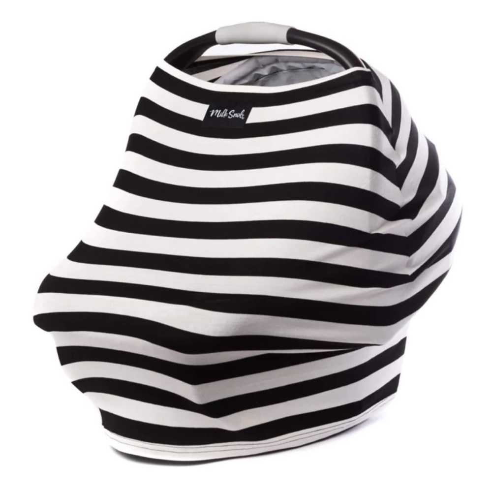 Milk Snob® Multi-Use Car Seat Cover in Black/White Stripe. PERFECT CONDITION